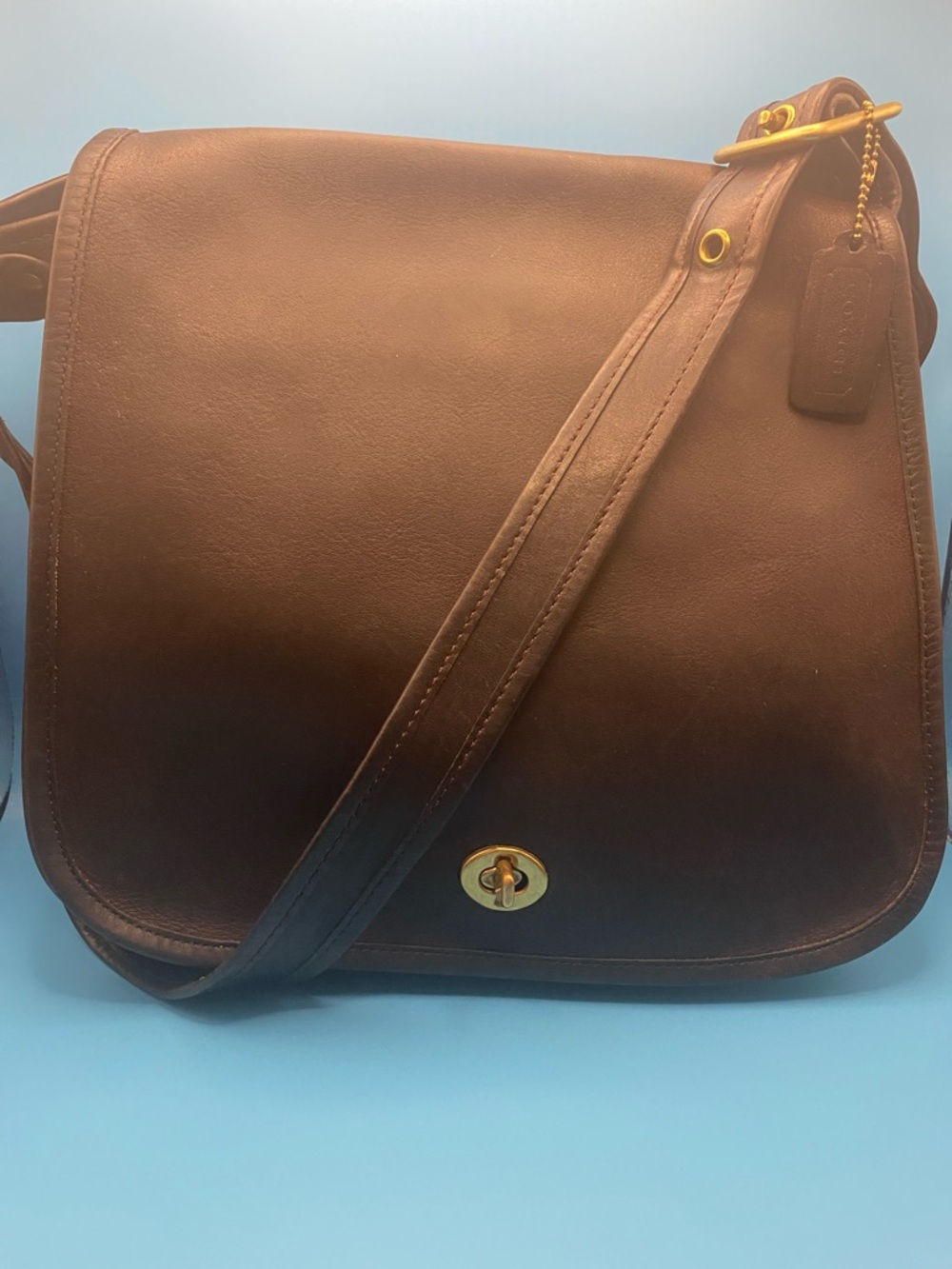 Vintage 80’s Coach Stewardess Mahogany NYC Leather Bag